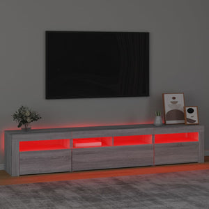 Έπιπλο Τηλεόρασης με LED Γκρι Sonoma 210 x 35 x 40 εκ. - Pakobazaar