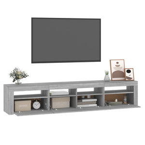 Έπιπλο Τηλεόρασης με LED Γκρι Sonoma 210 x 35 x 40 εκ. - Pakobazaar