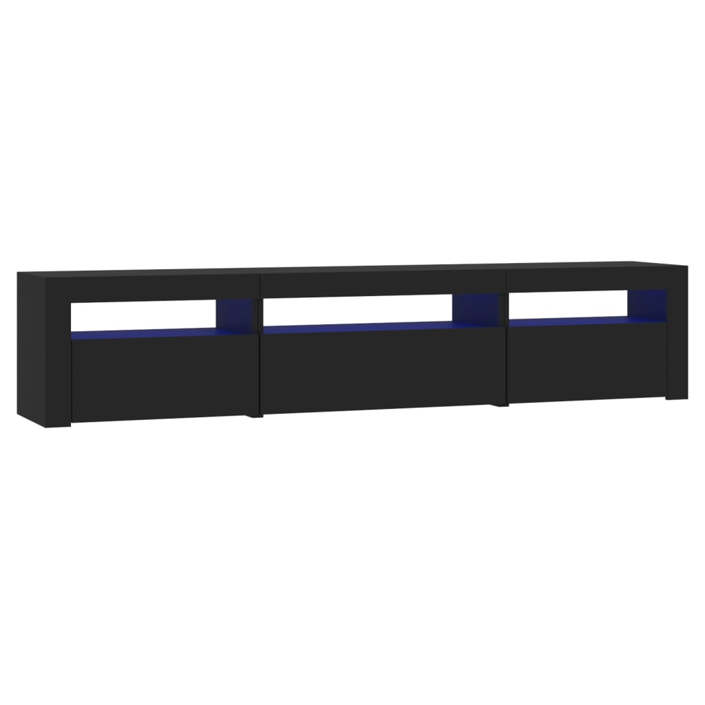 Έπιπλο Τηλεόρασης με LED Μαύρο 195x35x40 εκ.