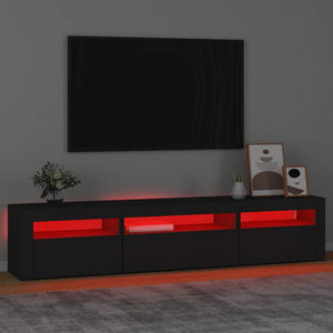 Έπιπλο Τηλεόρασης με LED Μαύρο 195x35x40 εκ.