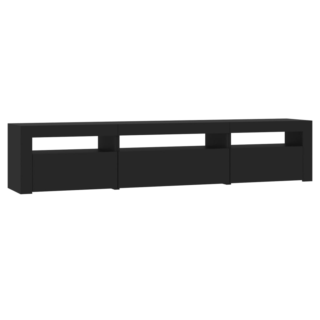 Έπιπλο Τηλεόρασης με LED Μαύρο 195x35x40 εκ.
