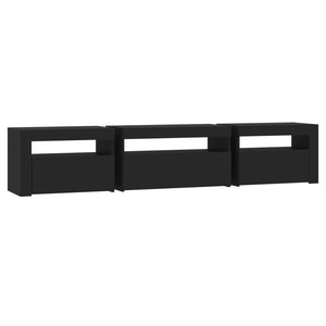 Έπιπλο Τηλεόρασης με LED Μαύρο 195x35x40 εκ.