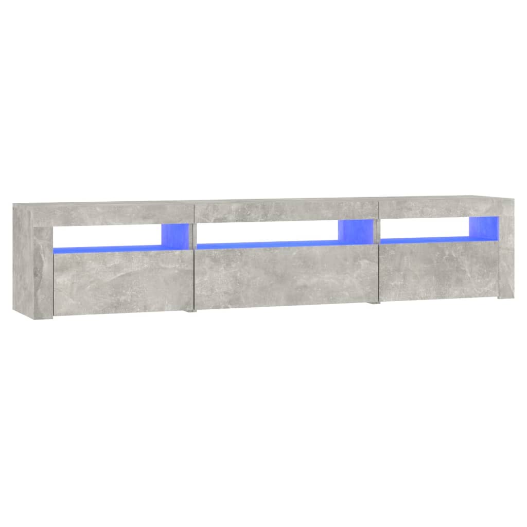 Έπιπλο Τηλεόρασης με LED Γκρι Σκυροδέματος 195x35x40 εκ. - Pakobazaar