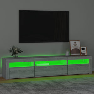 Έπιπλο Τηλεόρασης με LED Γκρι Sonoma 195x35x40 εκ. - Pakobazaar