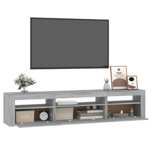 Έπιπλο Τηλεόρασης με LED Γκρι Sonoma 195x35x40 εκ. - Pakobazaar