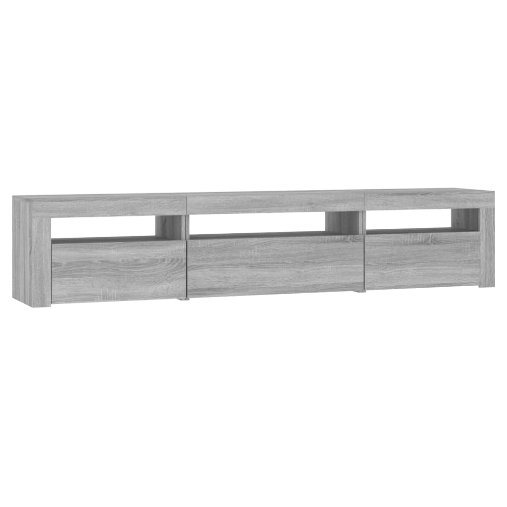 Έπιπλο Τηλεόρασης με LED Γκρι Sonoma 195x35x40 εκ. - Pakobazaar