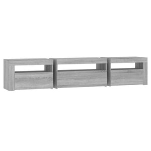 Έπιπλο Τηλεόρασης με LED Γκρι Sonoma 195x35x40 εκ. - Pakobazaar