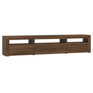 Έπιπλο Τηλεόρασης με LED Καφέ Δρυς 195x35x40 εκ. - Pakobazaar