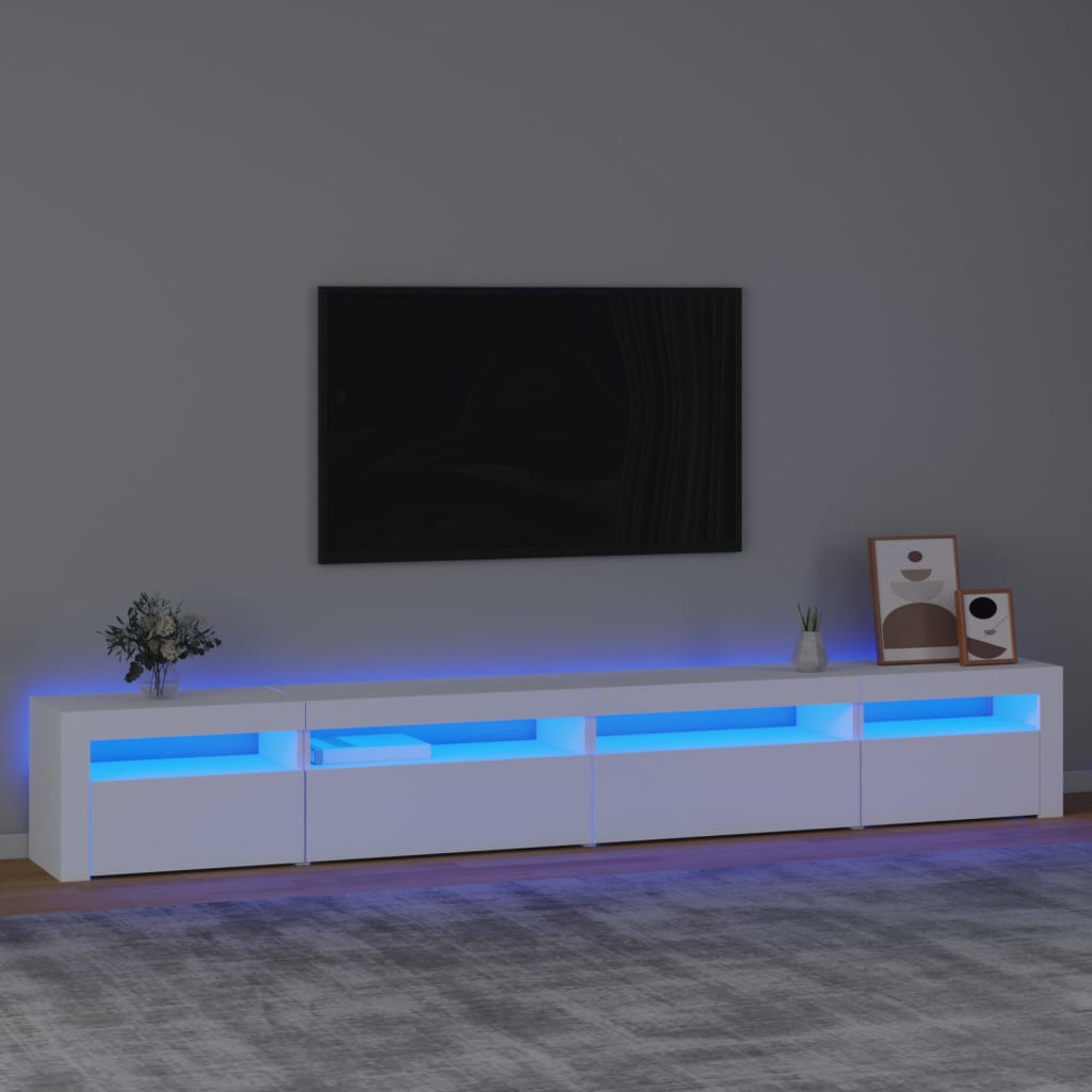 Έπιπλο Τηλεόρασης με LED Λευκό 270 x 35 x 40 εκ.
