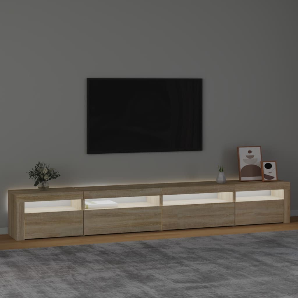 Έπιπλο Τηλεόρασης με LED Sonoma Δρυς 270x35x40 εκ. - Pakobazaar