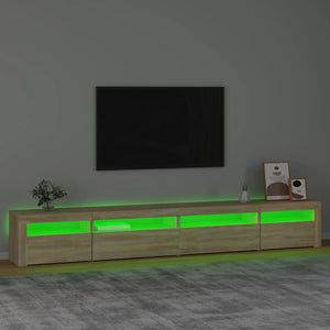 Έπιπλο Τηλεόρασης με LED Sonoma Δρυς 270x35x40 εκ. - Pakobazaar