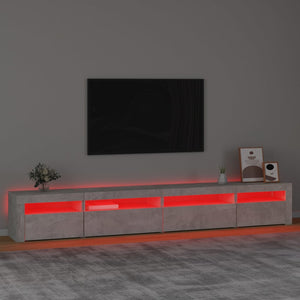 Έπιπλο Τηλεόρασης με LED Γκρι Σκυροδέματος 270x35x40 εκ. - Pakobazaar
