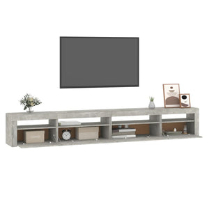 Έπιπλο Τηλεόρασης με LED Γκρι Σκυροδέματος 270x35x40 εκ. - Pakobazaar