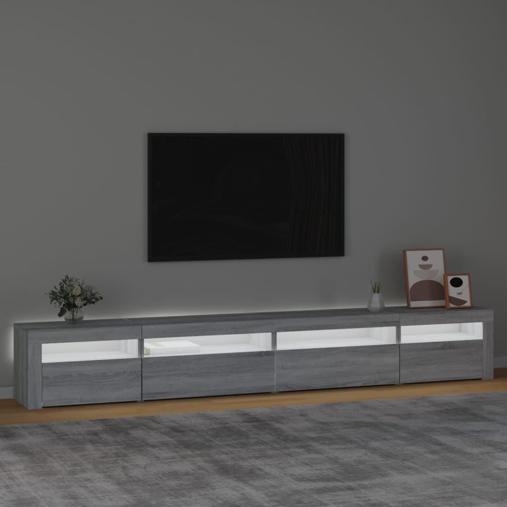 Έπιπλο Τηλεόρασης με LED Γκρι Sonoma 270x35x40 εκ. - Pakobazaar
