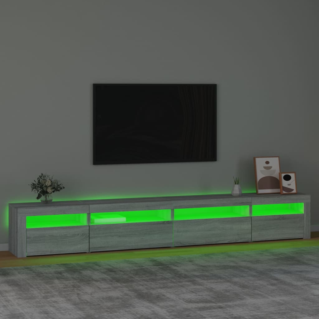 Έπιπλο Τηλεόρασης με LED Γκρι Sonoma 270x35x40 εκ. - Pakobazaar