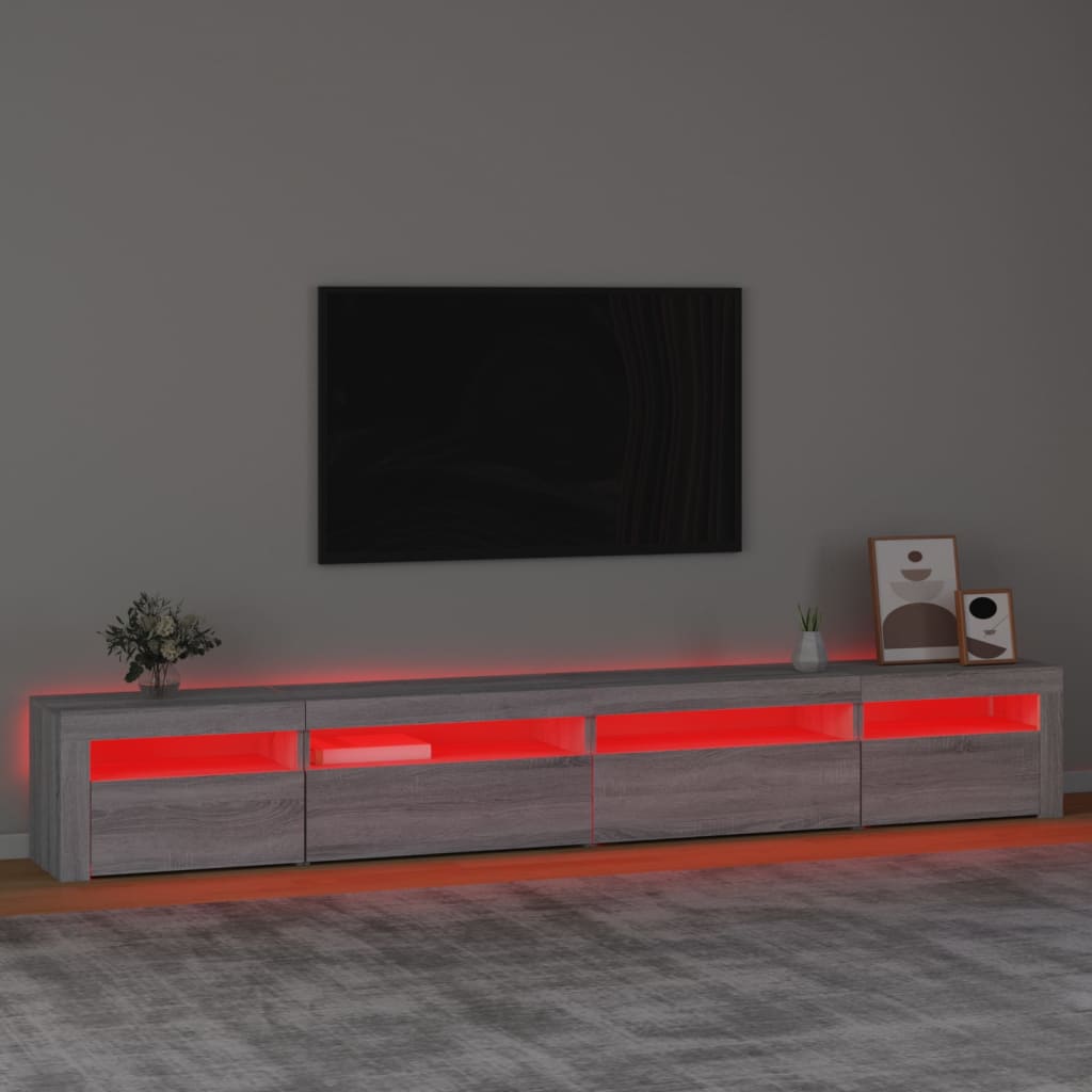 Έπιπλο Τηλεόρασης με LED Γκρι Sonoma 270x35x40 εκ. - Pakobazaar