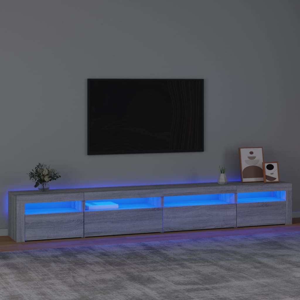 Έπιπλο Τηλεόρασης με LED Γκρι Sonoma 270x35x40 εκ. - Pakobazaar
