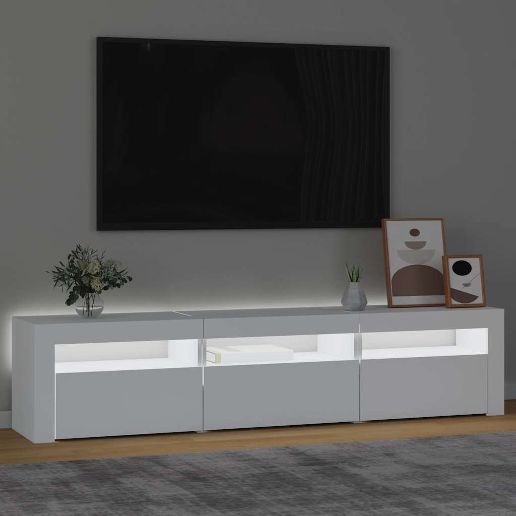 Έπιπλο Τηλεόρασης με LED Λευκό 180 x 35 x 40 εκ.