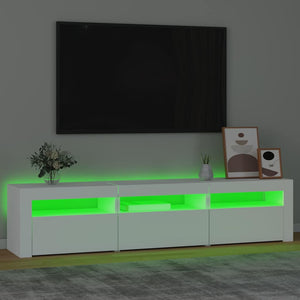 Έπιπλο Τηλεόρασης με LED Λευκό 180 x 35 x 40 εκ.