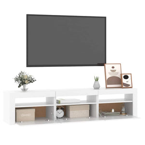 Έπιπλο Τηλεόρασης με LED Λευκό 180 x 35 x 40 εκ.