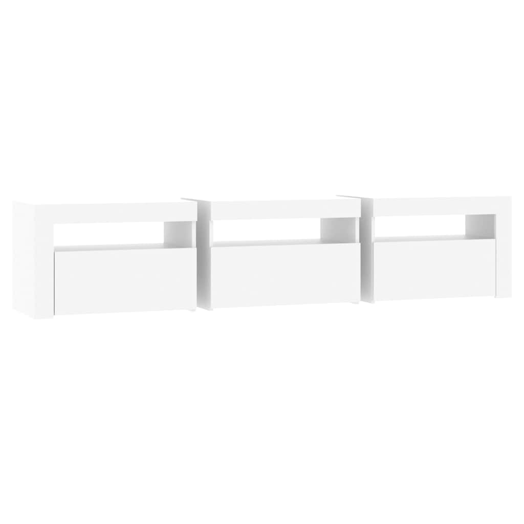Έπιπλο Τηλεόρασης με LED Λευκό 180 x 35 x 40 εκ.