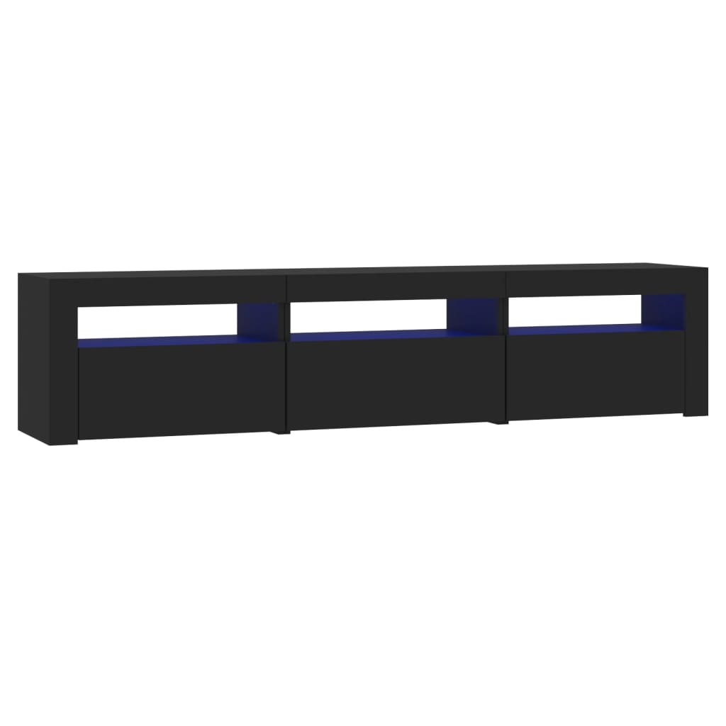 Έπιπλο Τηλεόρασης με LED Μαύρο 180x35x40 εκ.