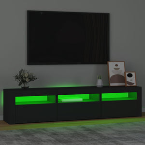 Έπιπλο Τηλεόρασης με LED Μαύρο 180x35x40 εκ.