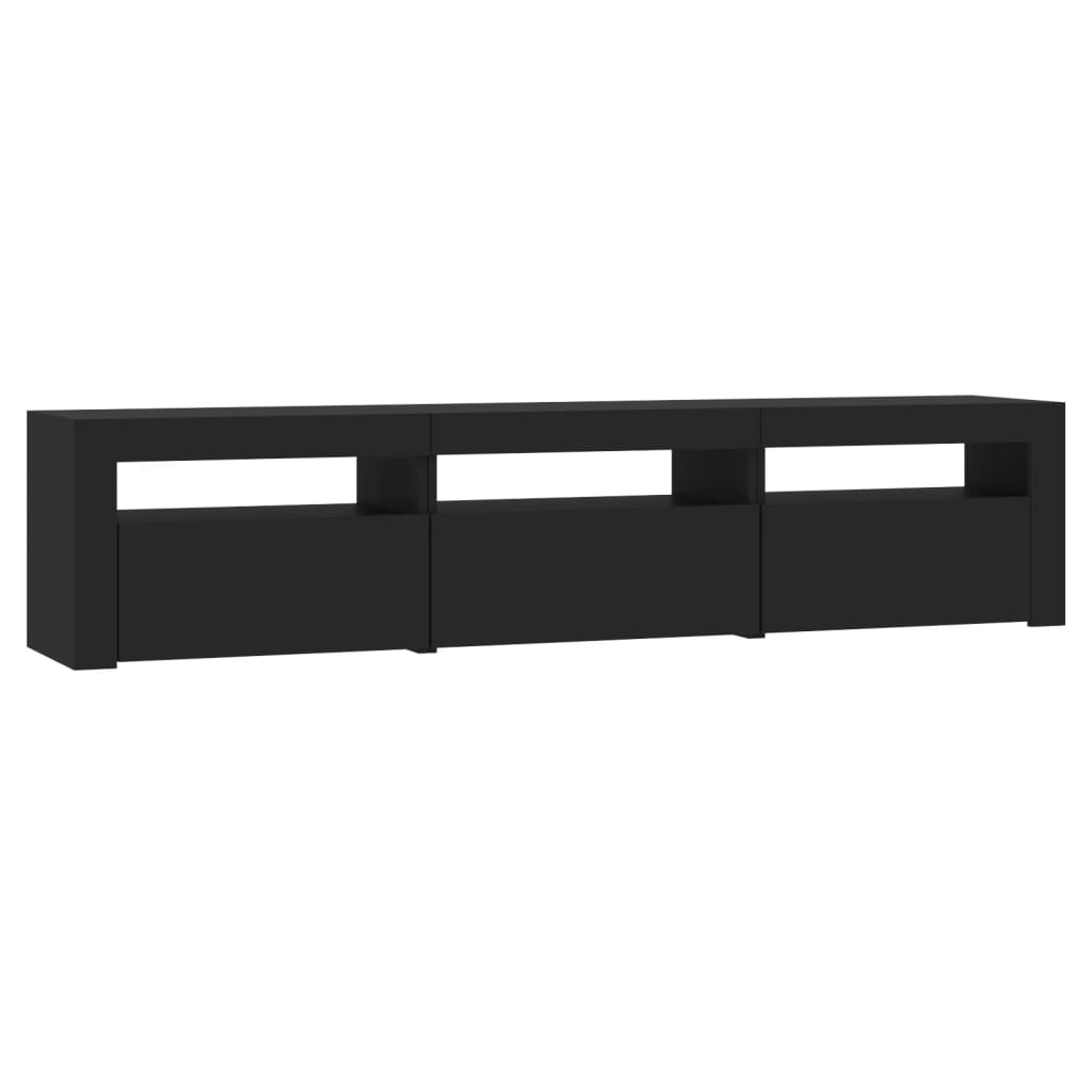Έπιπλο Τηλεόρασης με LED Μαύρο 180x35x40 εκ.