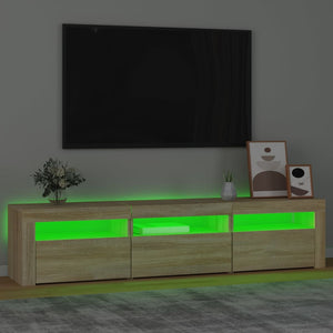 Έπιπλο Τηλεόρασης με LED Sonoma Δρυς 180x35x40 εκ.