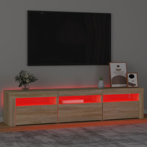 Έπιπλο Τηλεόρασης με LED Sonoma Δρυς 180x35x40 εκ.