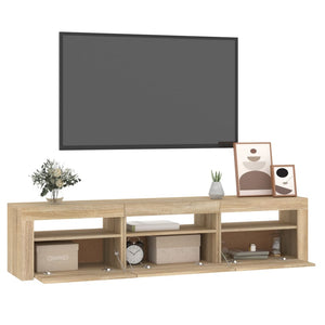 Έπιπλο Τηλεόρασης με LED Sonoma Δρυς 180x35x40 εκ.