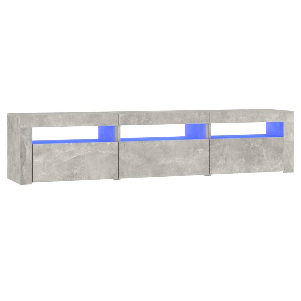 Έπιπλο Τηλεόρασης με LED Γκρι Σκυροδέματος 180x35x40 εκ. - Pakobazaar