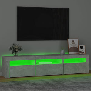 Έπιπλο Τηλεόρασης με LED Γκρι Σκυροδέματος 180x35x40 εκ. - Pakobazaar