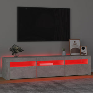 Έπιπλο Τηλεόρασης με LED Γκρι Σκυροδέματος 180x35x40 εκ. - Pakobazaar