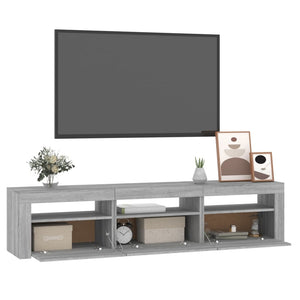 Έπιπλο Τηλεόρασης με LED Γκρι Sonoma 180x35x40 εκ. - Pakobazaar