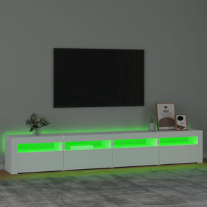 Έπιπλο Τηλεόρασης με LED Λευκό 240x35x40 εκ.