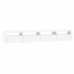 Έπιπλο Τηλεόρασης με LED Λευκό 240x35x40 εκ.
