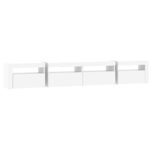 Έπιπλο Τηλεόρασης με LED Λευκό 240x35x40 εκ.