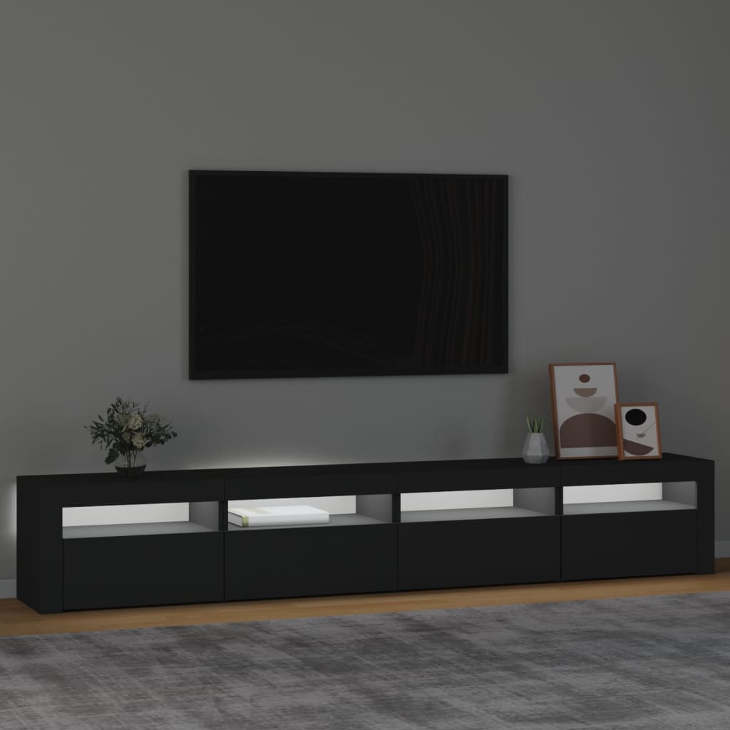 Έπιπλο Τηλεόρασης με LED Μαύρο 240x35x40 εκ. - Pakobazaar