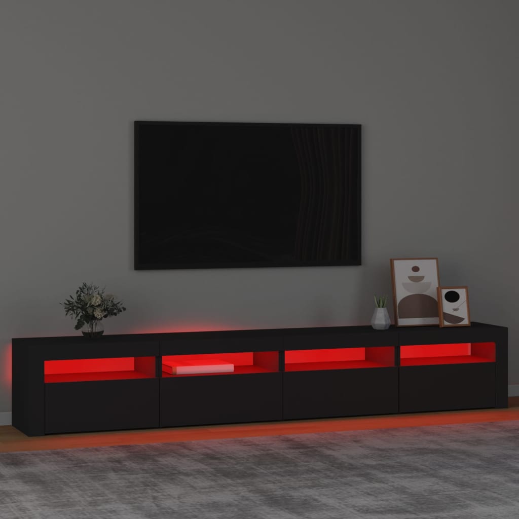 Έπιπλο Τηλεόρασης με LED Μαύρο 240x35x40 εκ. - Pakobazaar