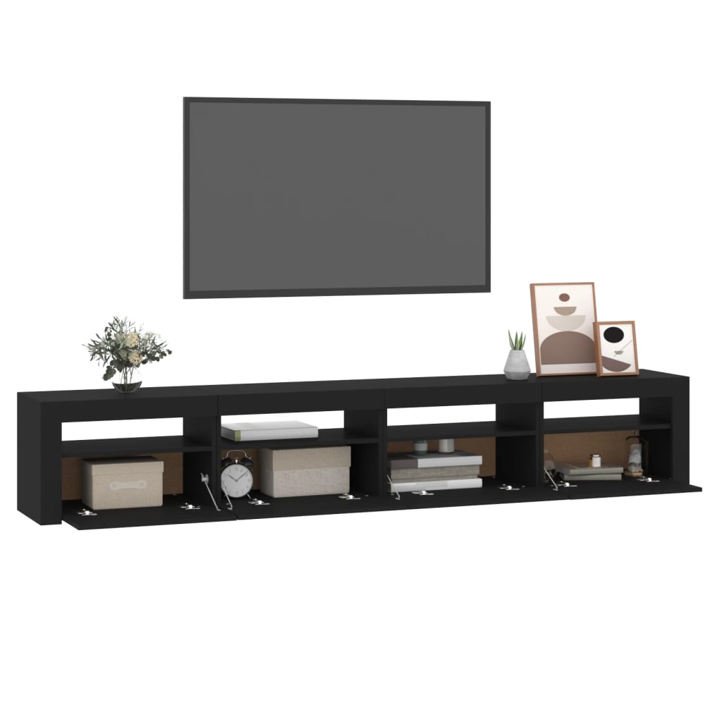 Έπιπλο Τηλεόρασης με LED Μαύρο 240x35x40 εκ. - Pakobazaar