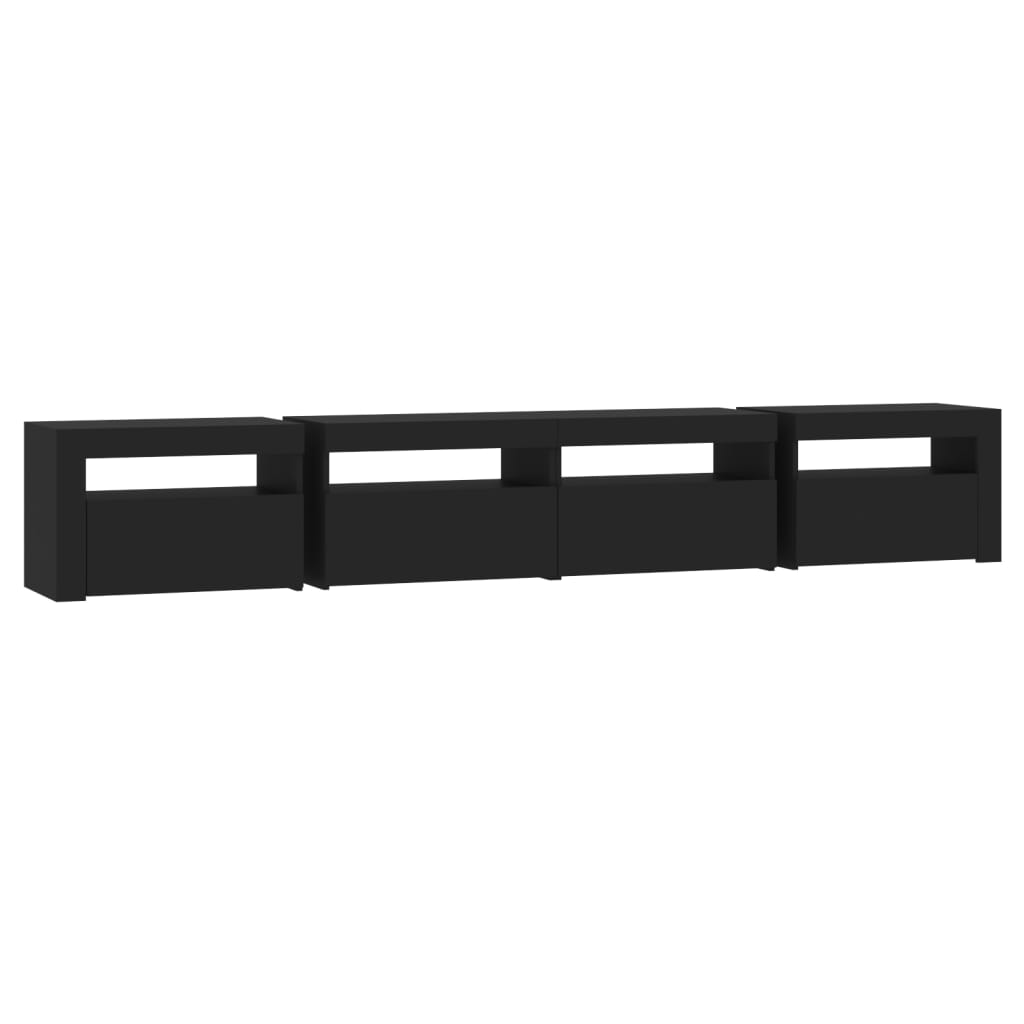 Έπιπλο Τηλεόρασης με LED Μαύρο 240x35x40 εκ. - Pakobazaar
