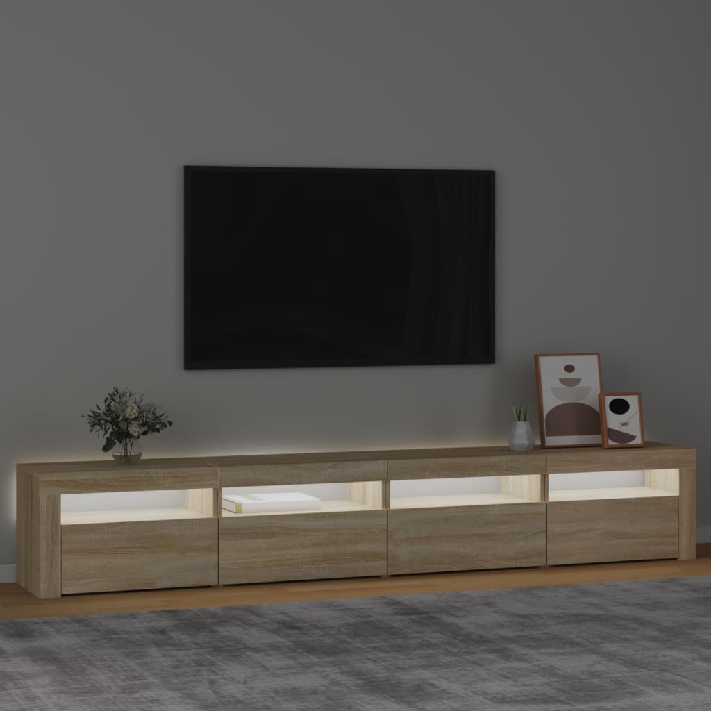 Έπιπλο Τηλεόρασης με LED Sonoma Δρυς 240 x 35 x 40 εκ.