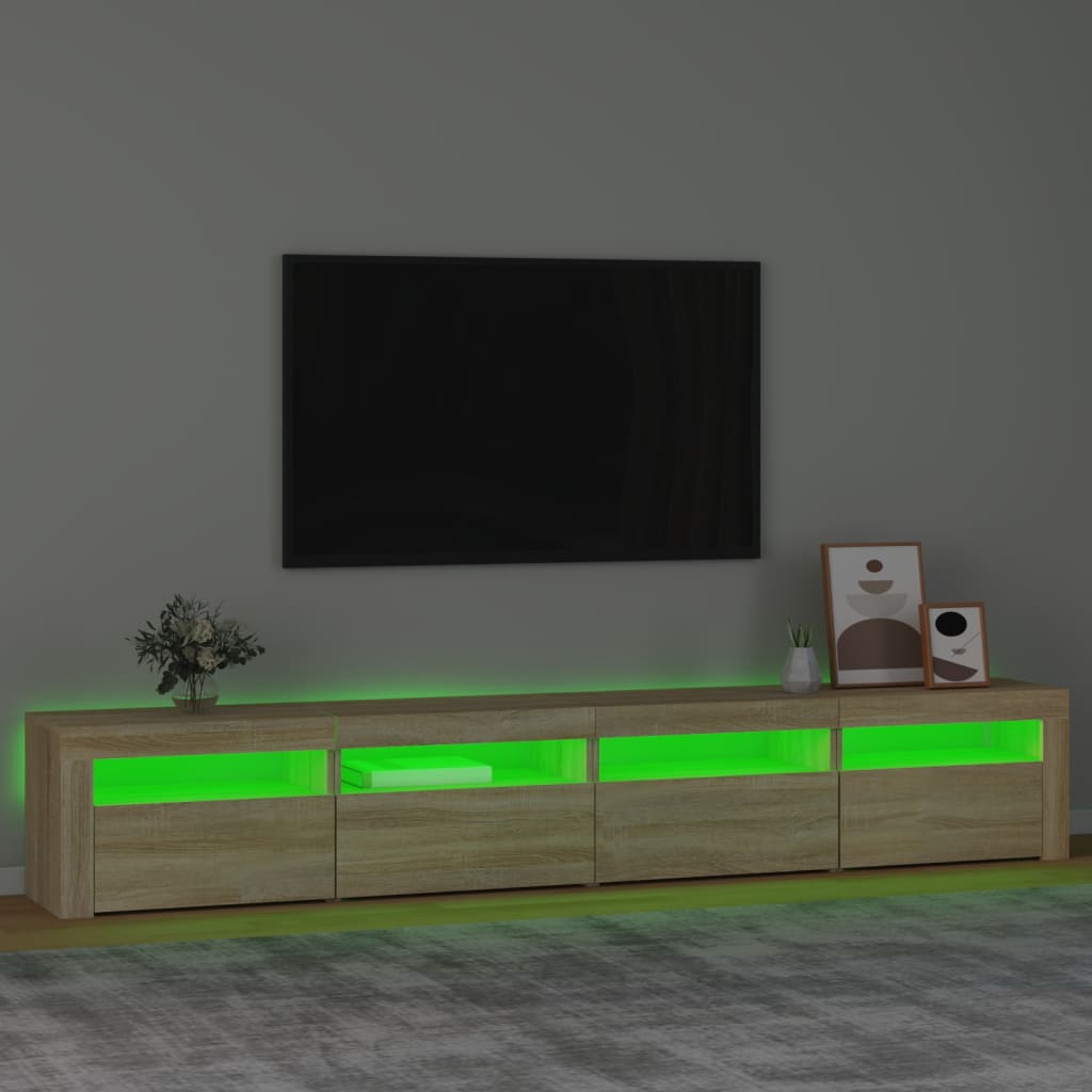 Έπιπλο Τηλεόρασης με LED Sonoma Δρυς 240 x 35 x 40 εκ.