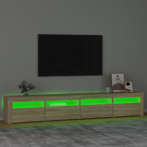 Έπιπλο Τηλεόρασης με LED Sonoma Δρυς 240 x 35 x 40 εκ.
