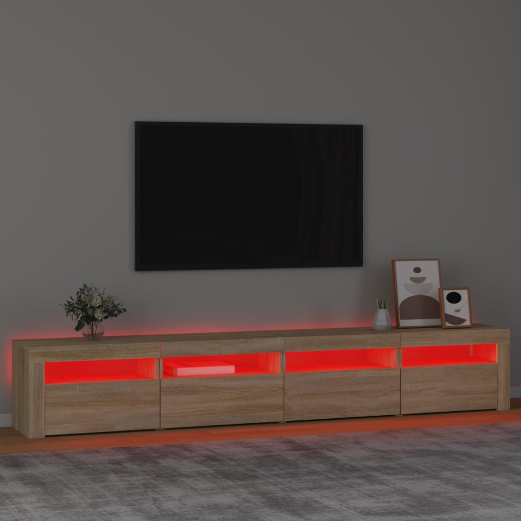 Έπιπλο Τηλεόρασης με LED Sonoma Δρυς 240 x 35 x 40 εκ.