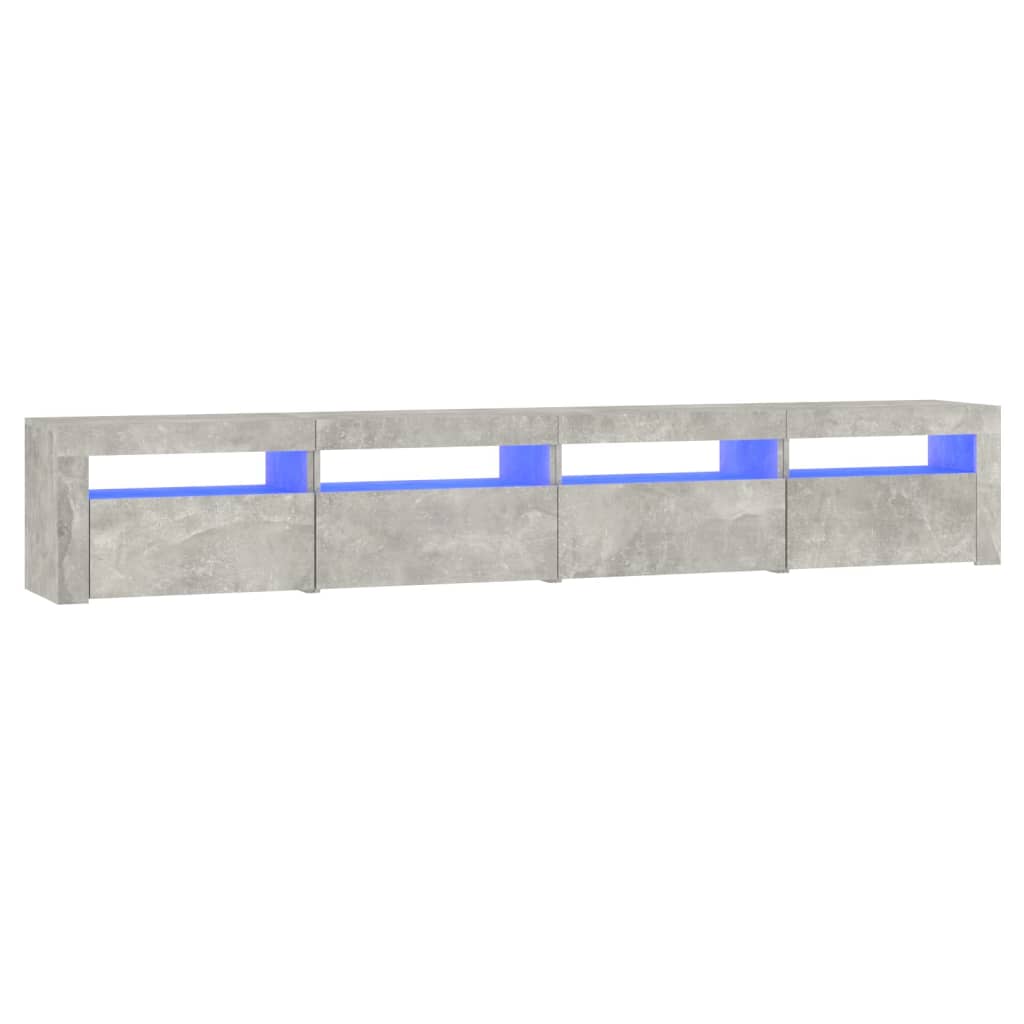 Έπιπλο Τηλεόρασης με LED Γκρι Σκυροδέματος 240 x 35 x 40 εκ.
