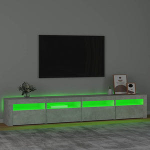 Έπιπλο Τηλεόρασης με LED Γκρι Σκυροδέματος 240 x 35 x 40 εκ.
