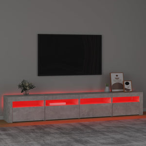Έπιπλο Τηλεόρασης με LED Γκρι Σκυροδέματος 240 x 35 x 40 εκ.