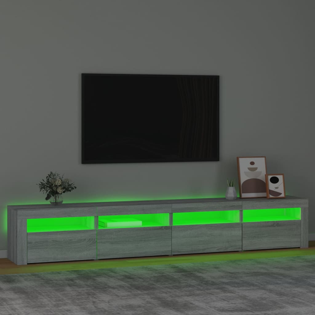 Έπιπλο Τηλεόρασης με LED Γκρι Sonoma 240x35x40 εκ. - Pakobazaar